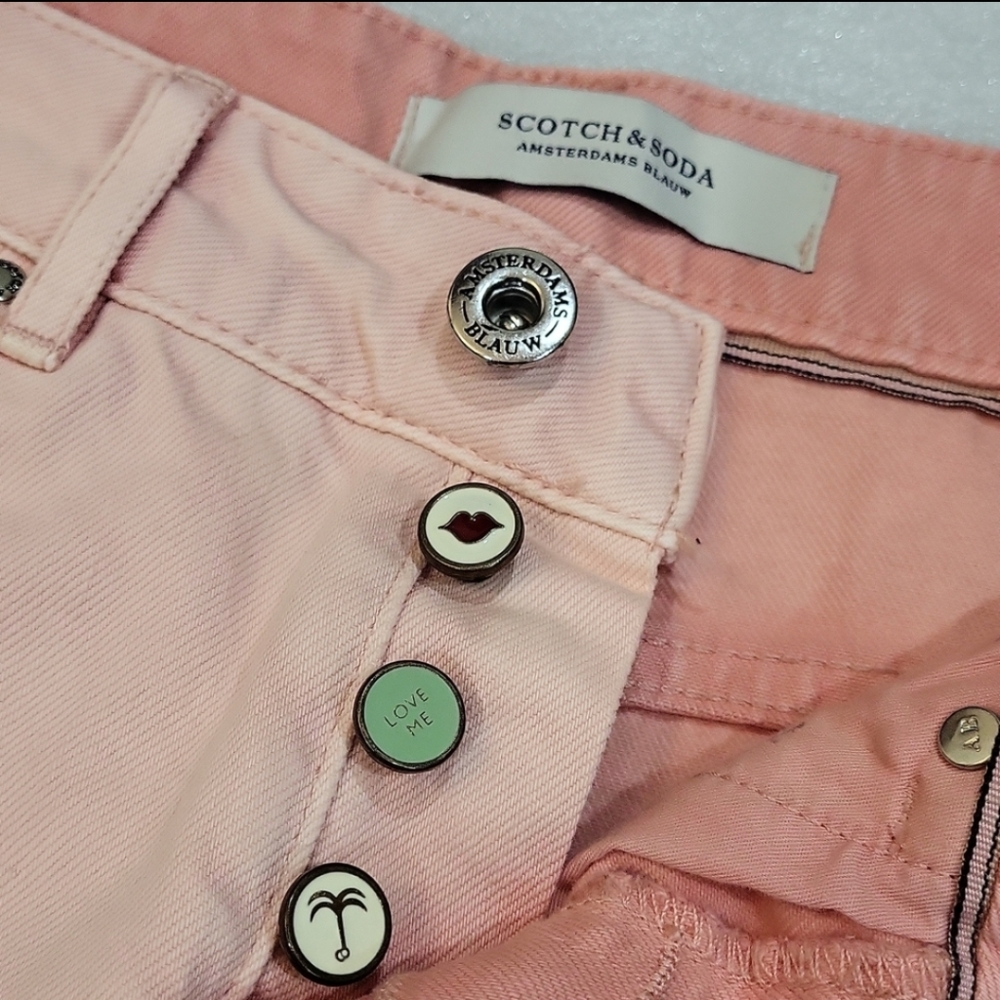 Scotch & Soda Mini Denim Skirt in Cherry Blossom